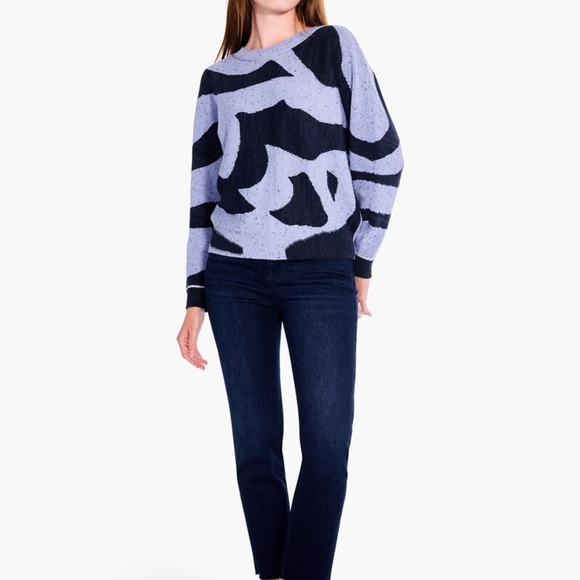 NIC+ZOE Abstract Intarsia Knit Sweater - Size L - Picture 14 of 16